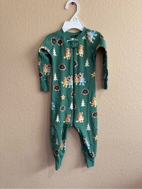 Bluey Hanna Andersson zip up pj 12-18month